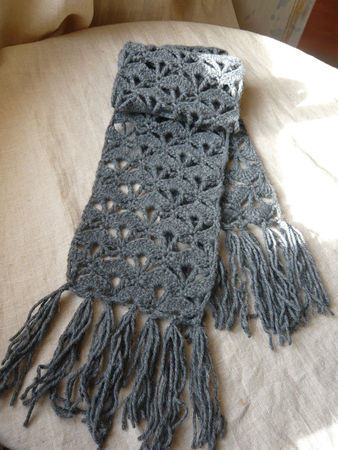 echarpe crochet grosse laine