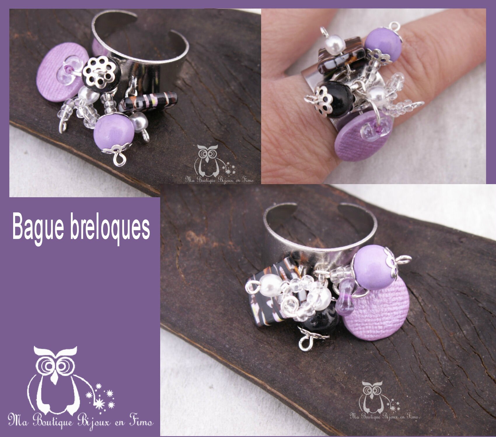 Bague breloque