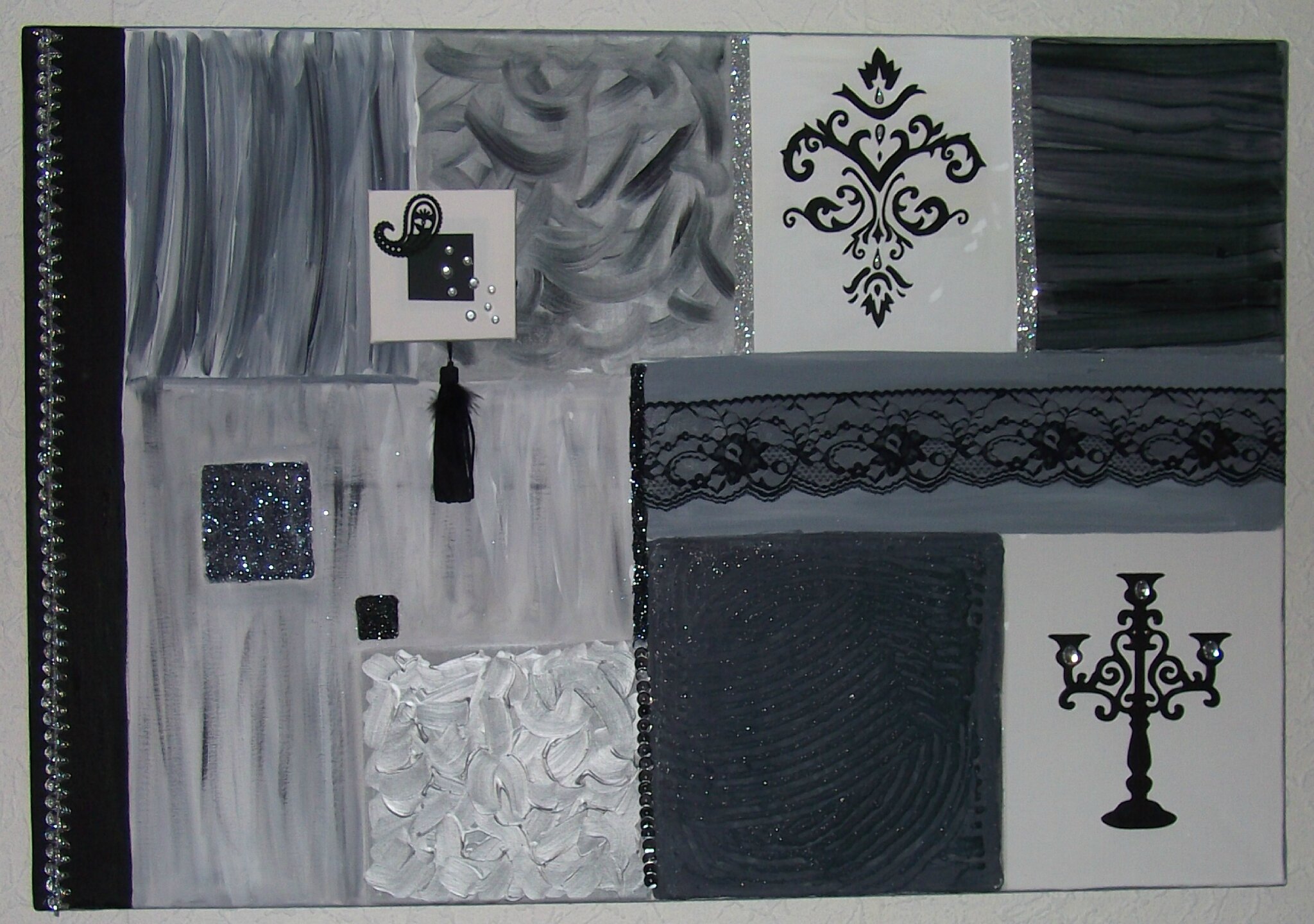 Tableau baroque black and white la peinture d'oumsafiya