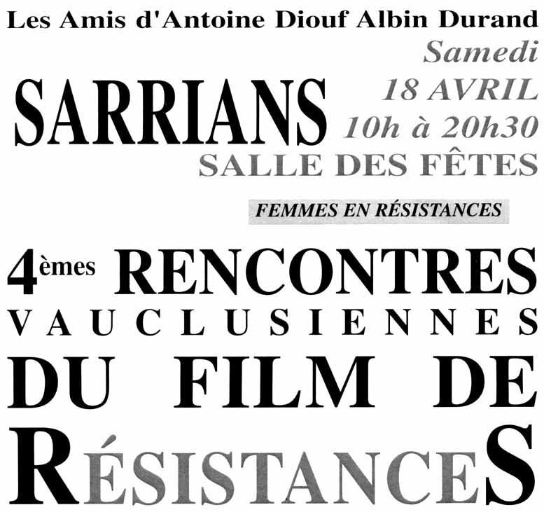 Affiche Sarrians 18 avril 2015
