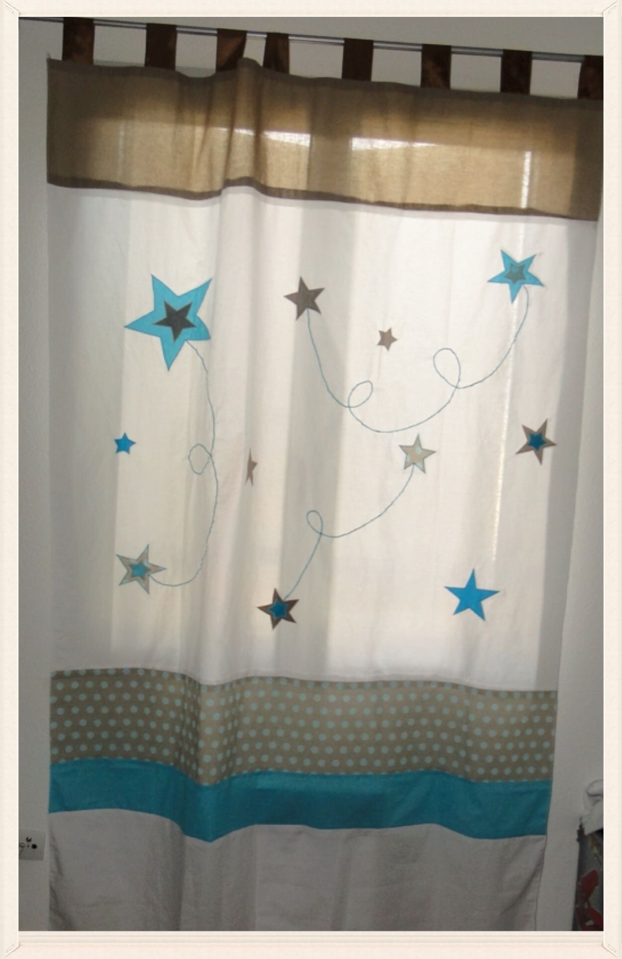 Tour de lit gris perle et turquoise personnalisé kasmiliecreation