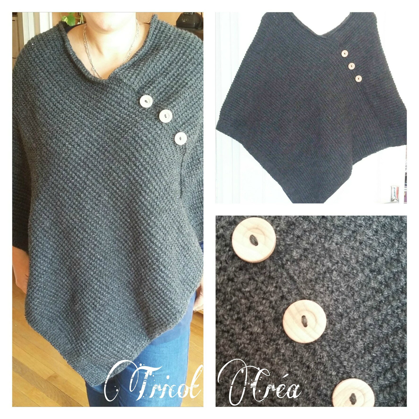 realisation poncho tricot