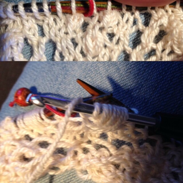 tricoter 7 mailles ensemble