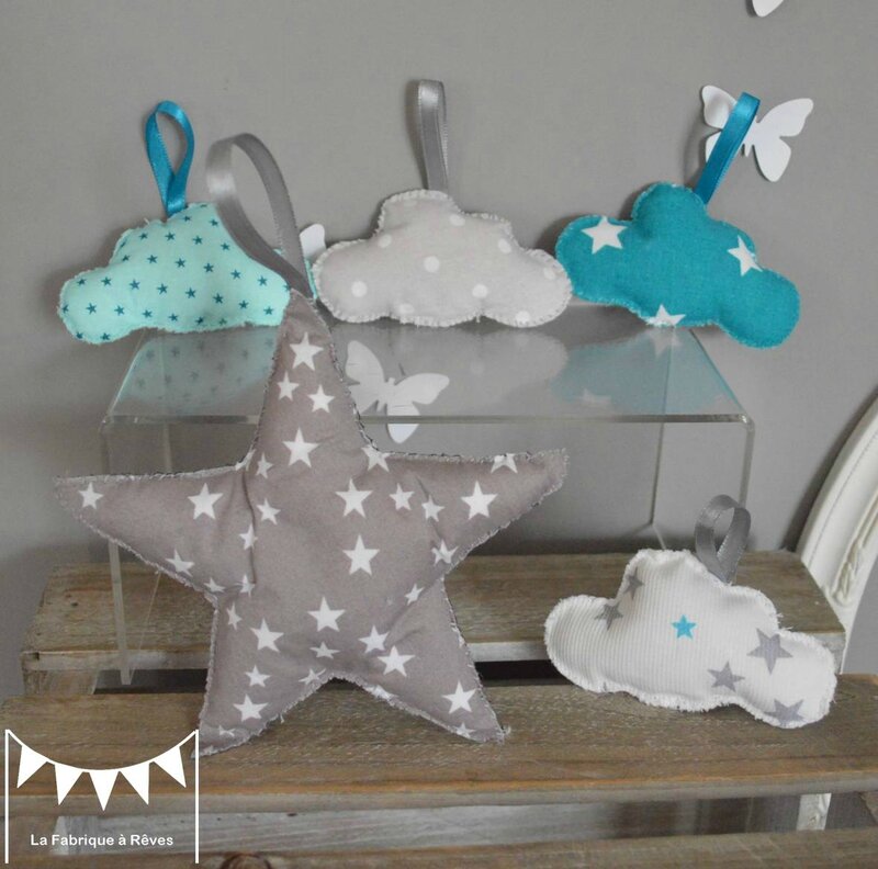Décoration et linge de lit bébé turquoise gris et pétrole hibou ... Idee de deco chambre en fushia et turquoise