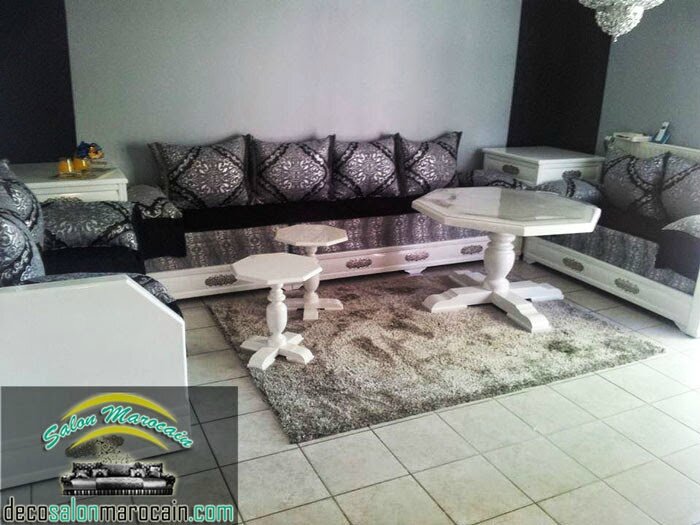Salon marocain blanc gris moderne salon marocain moderne 2014 Les salons modernes de coin