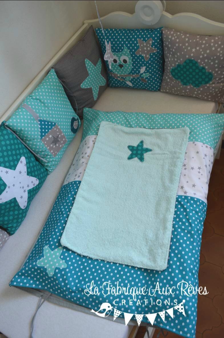 Linge lit tour lit complet coussin et décoration chambre bébé ...