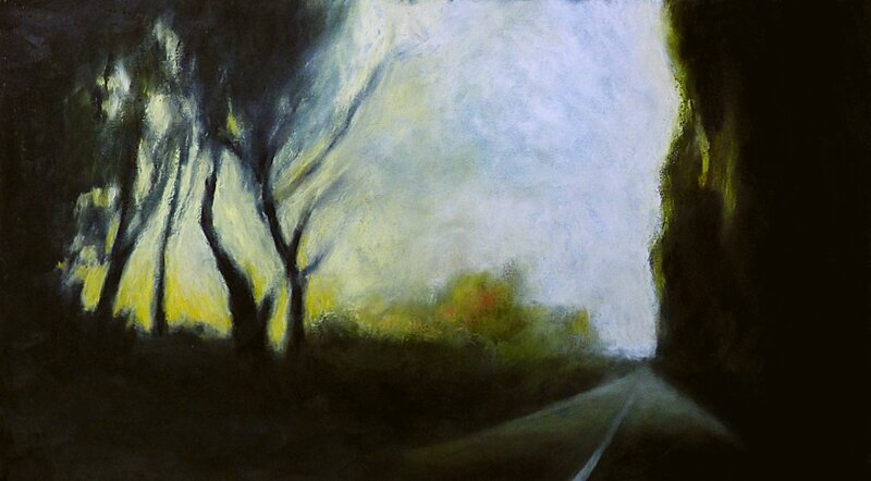 k nowhere 94, 2017, pastel à l'huile, 64 x 35 cm