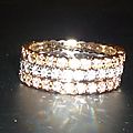 c) Argent massif ou plaqué or et zirconium - Bague / Ring