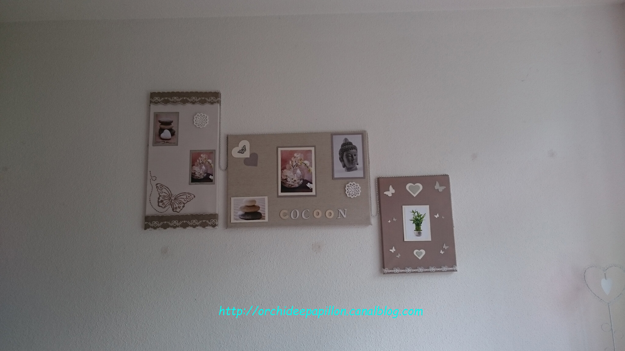 Tableau home déco le scrap de l orchidee papillon