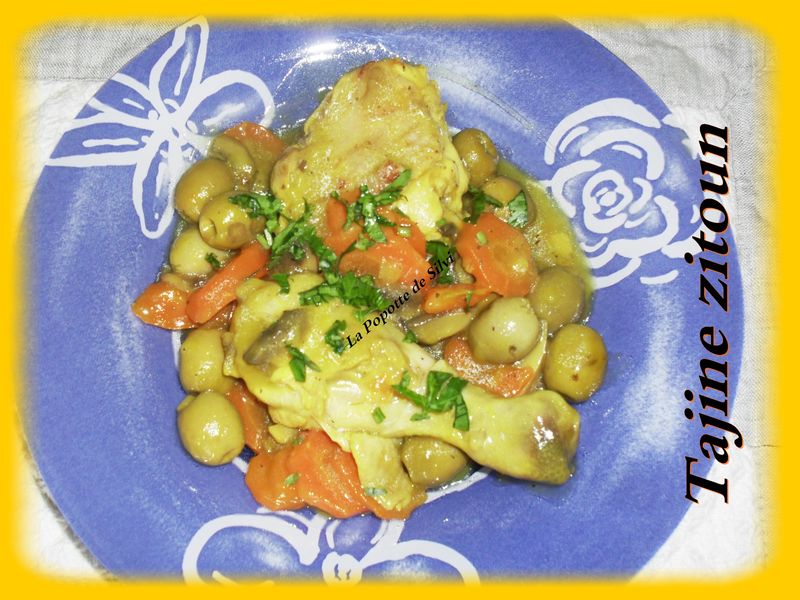 Tajine zitoun / poulet aux olives de Salma - La popotte de Silvi