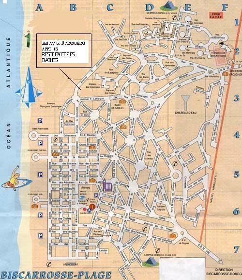 Photo-carte-plan-biscarrosse-plage