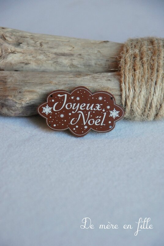 panneau dentelle Joyeux Noël chocolat