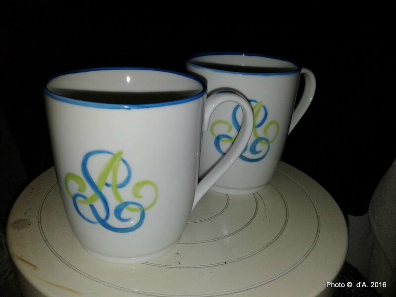 mug avec monogramme