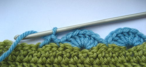 bordure crochet coquille
