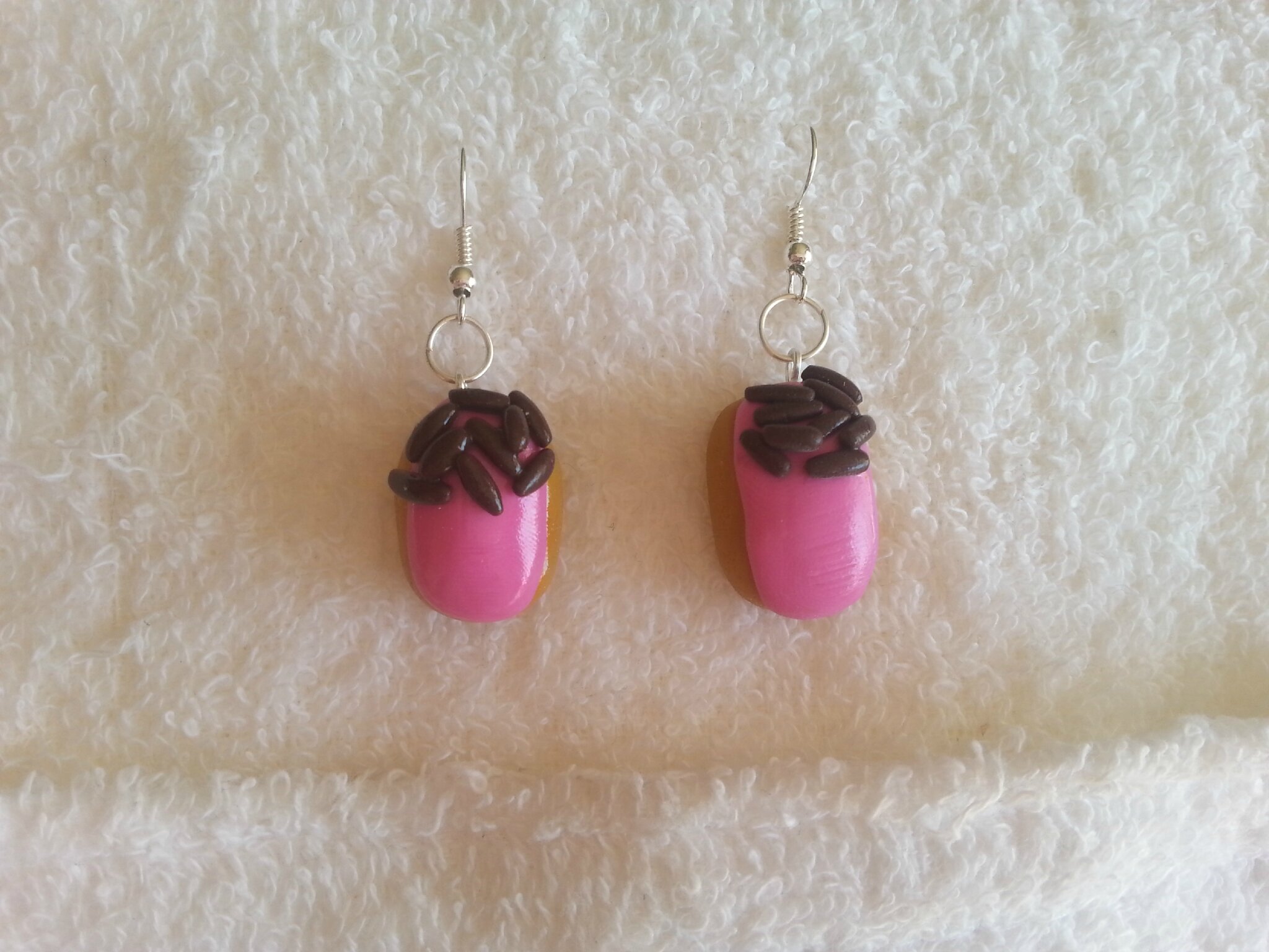 boucles doreille pâtisserie gland en fimo