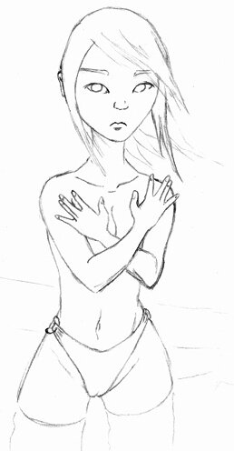 fille bain