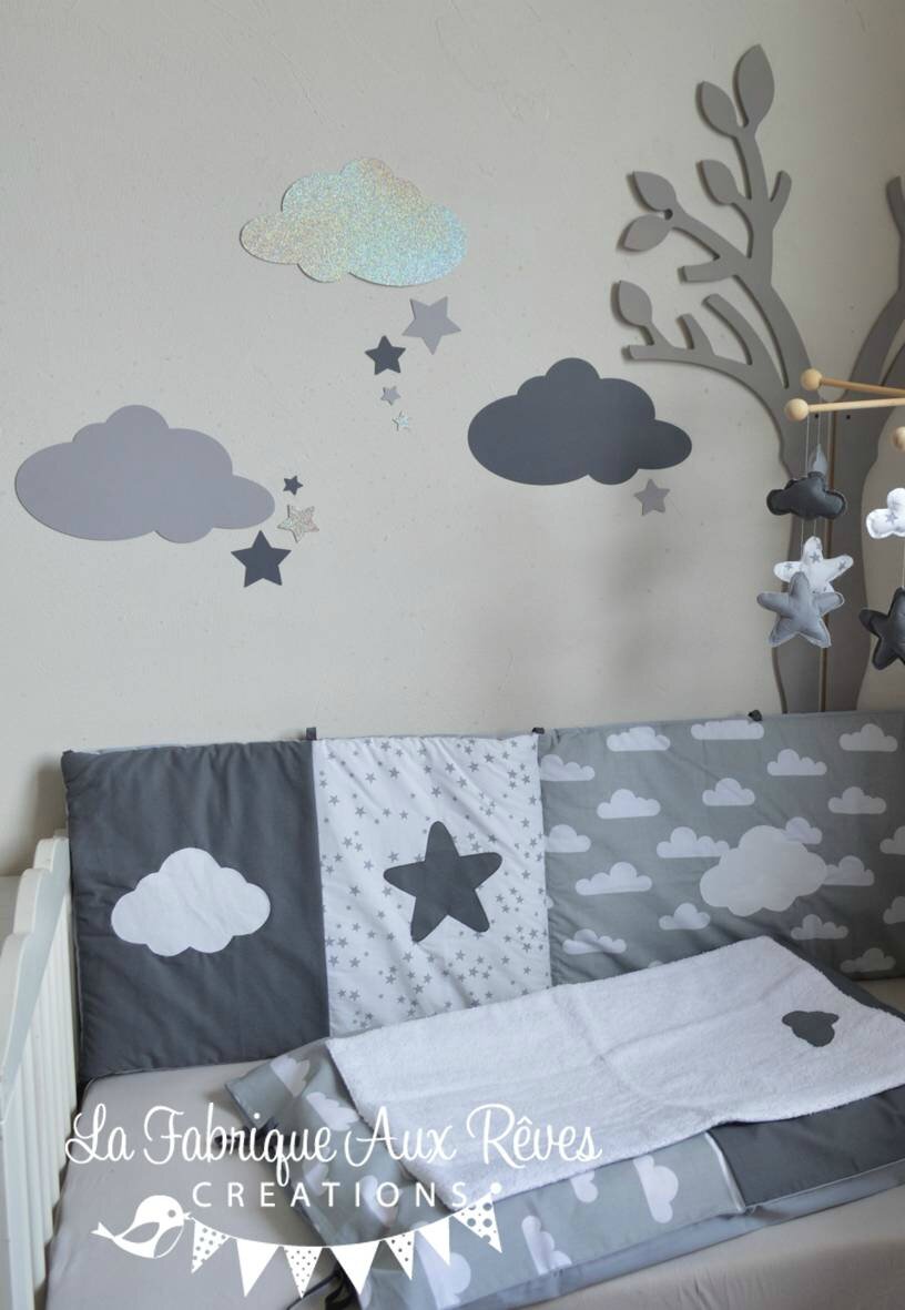 Chambre bébé gris foncé: ... et scott de noukies : déco linge lit ...