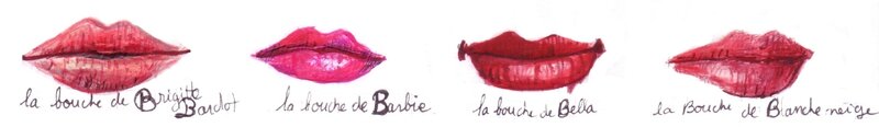 dessin bouvhe brigitte bardot bella abrbie blanche neige