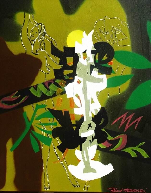 femme mystère,50x61 cm