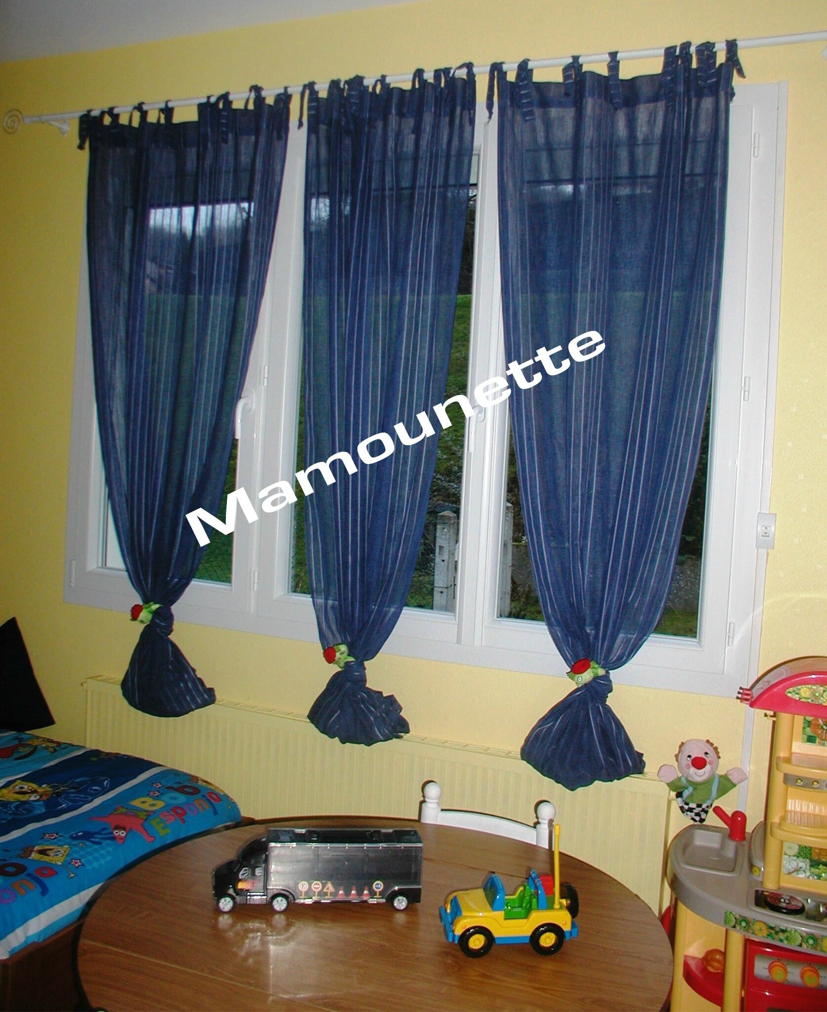 Rideaux chambre d'enfants les deux mains de mamounette