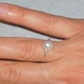 h) Perle d'eau douce - Bague
