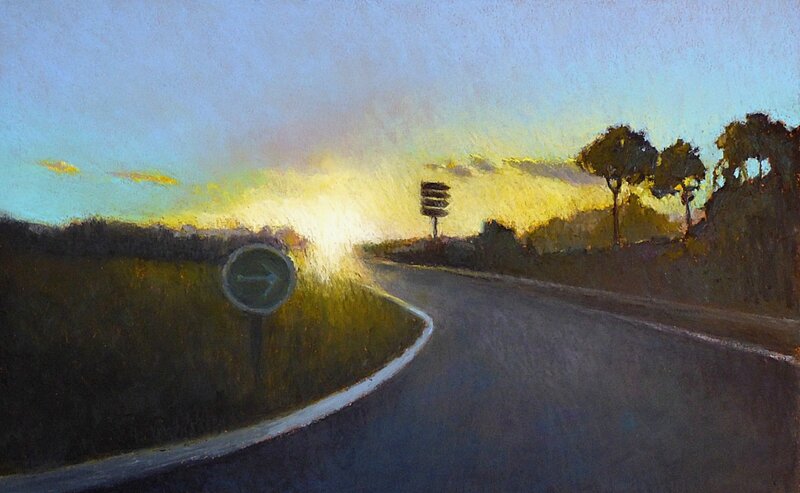 k nowhere 73, janv 2017, pastel à l'huile, 48 x 32 cm