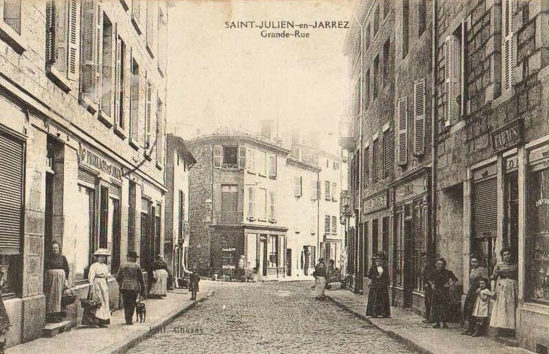 St-Julien Grande Rue écrite en 1911