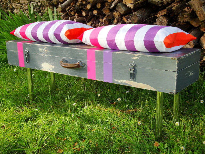 Pink lady banc malle, malle récup. mr & mlle