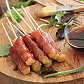 Brochettes yakitori appenzeller et jambon de parme