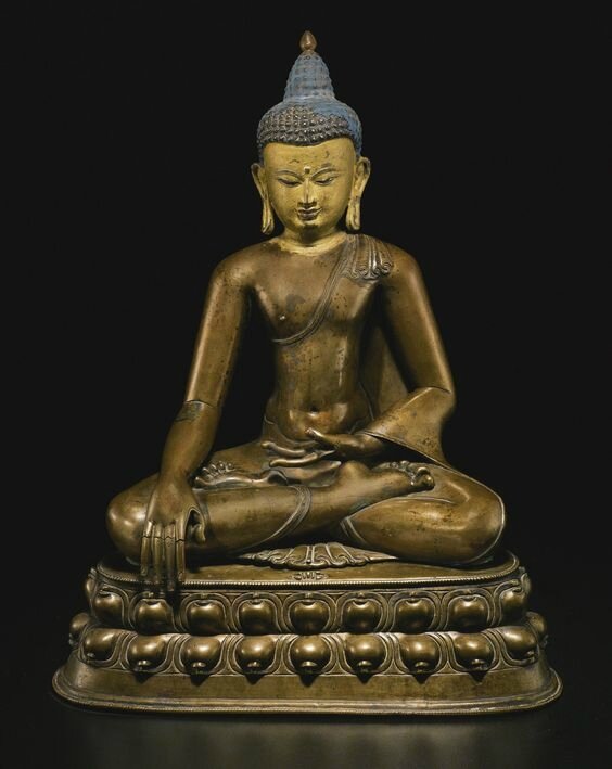 5 CM Tibet Buddhism Bronze Silver Sakyamuni Shakyamuni Gautama Buddha Pendant 