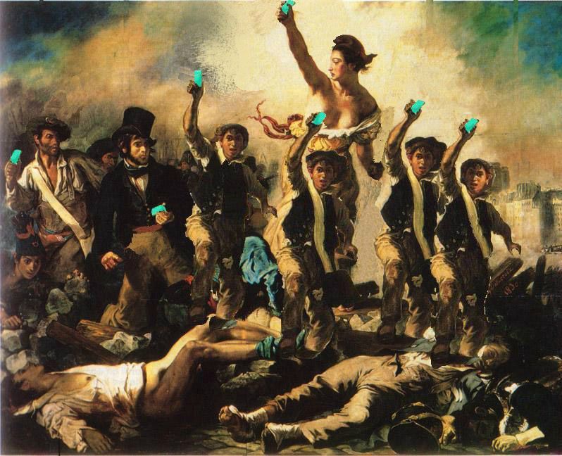 Delacroix Tableau La Liberté Guidant Le Peuple Delacroix la liberté guidant le peuple 1831 - Photo de Histoire secrète