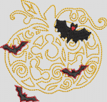 CITROUILLE ET 3CHAUVE -SOURIS