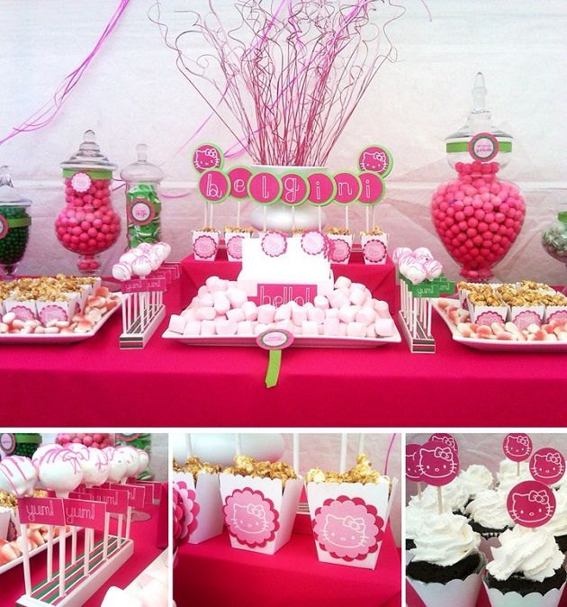 Sweet Table Decorations Pour Table Gourmande Hello Kitty Fete Une Surprise Recettes Et Idees D Animations