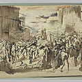 Carpeaux, Transport de blessés dans une rue de Paris pendant la Commune (mai 1871)