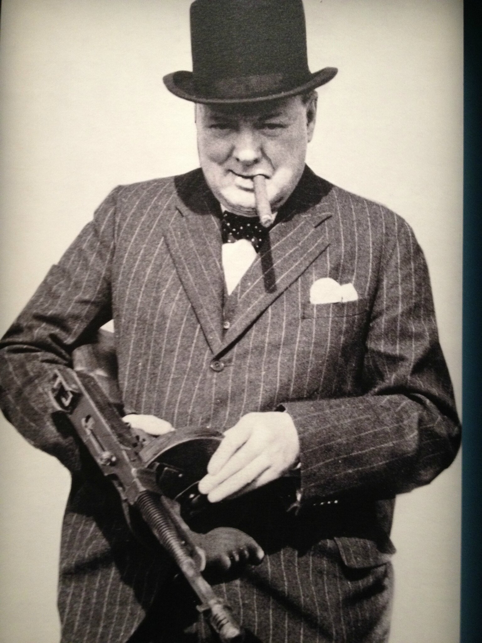 Winston Churchill Tommy Gun