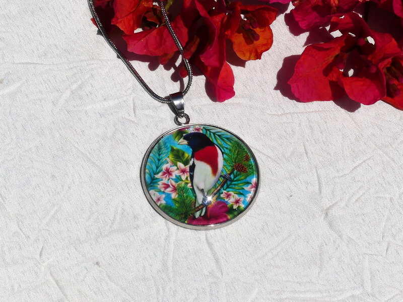 bijoux colores made in guyane par louise indigo oiseau retro rouge (8)
