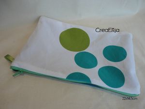 Pochette bleu pois