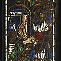 French, first half 13th century and later, window with one of the miracles of christ 