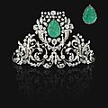 Emerald and diamond tiara, 19th century 