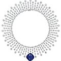 A rare sapphire and diamond necklace, by cartier 