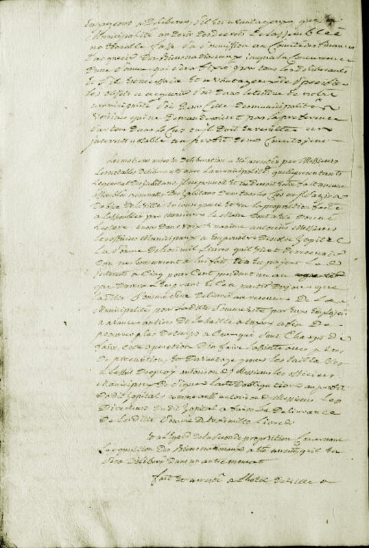Le 15 juin 1790 à Mamers : conflit entre la municipalité et des administrateurs de l’hôpital.