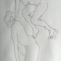 Tableaux de nus dessin et peinture modèle vivant (1)