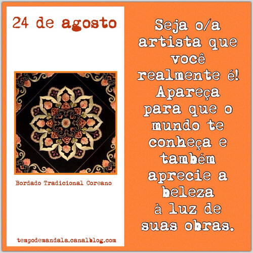 MENSAGEM DO DIA 01 DE AGOSTO - Tempo de Mandala - Mandala, Arte &  Arteterapia