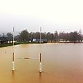 Bedous, terrain de rugby inondé (64)
