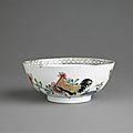 Bol à décor de coq, chine, règne de qianlong (1736-1795)