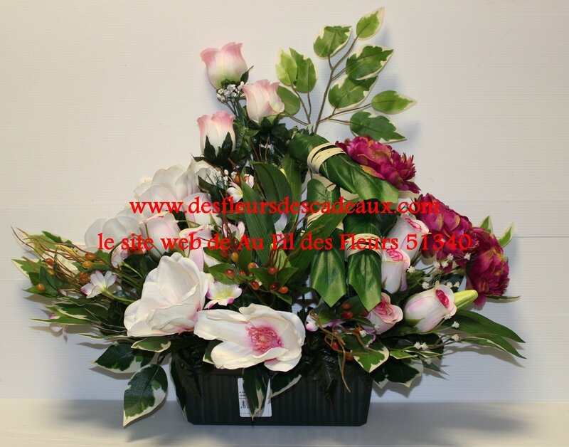 Jardinière de fleurs en tissu pour le cimetière, belle