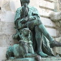 Budapest, détail de la fontaine du roi Mathias (Hongrie)