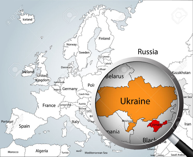 29028891-Loupe-sur-la-carte-de-l-Europe-une-partie-de-l-Asie-et-de-l-Afrique-en-se-concentrant-Ukraine-et-la--Banque-d'images