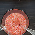 Smoothie glacé fraise quinoa riz et coco