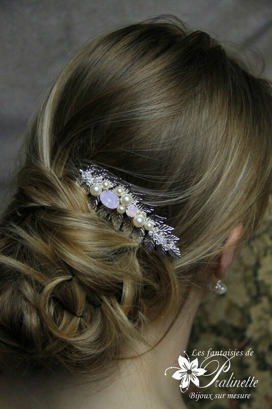 bijoux-mariee-peigne-mariage-feuilles-de-laurier-cristaux-rose-opal